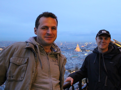 Paříž 2011 Výhled z Eifelovky s Martinem